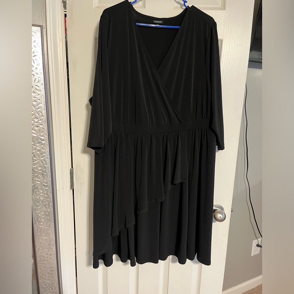 Torrid Black Wrap Dress